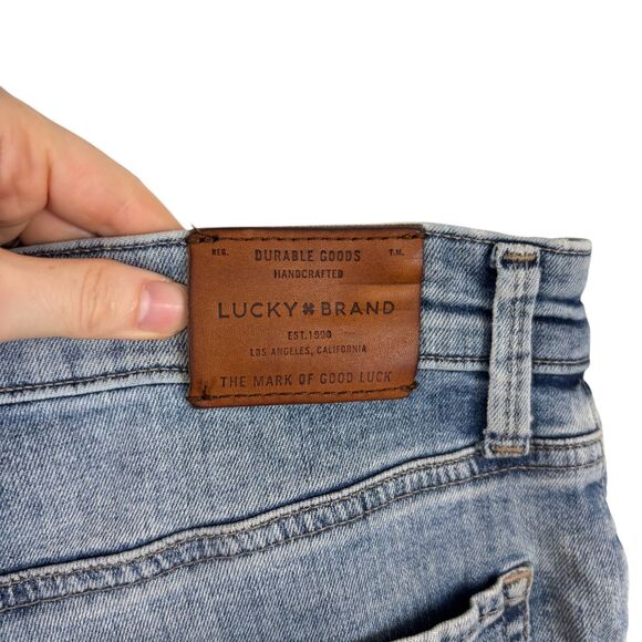 Lucky Brand the Roll Up Distressed Denim Jean Shorts Women's 4/27 - Picture 3 of 8